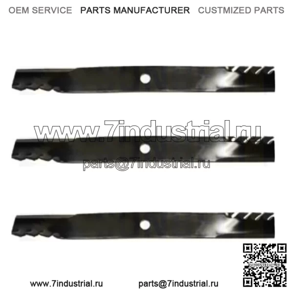 M142514 Набор из 3 лезвий косилки подходит для John Deere 1070 2210 3120 3320 3520 3720