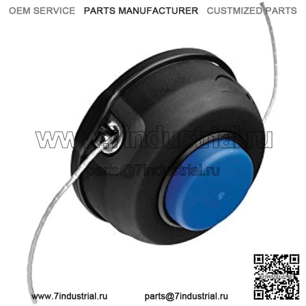 Головка триммера Husqvarna T25 Tap Advance String, насадки для пожирателей сорняков для триммеров Husqvarna серии 100-200 с прямым и изогнутым валом, предварительно намотанная триммерной леской 0,095 дюйма, черная - Image 2
