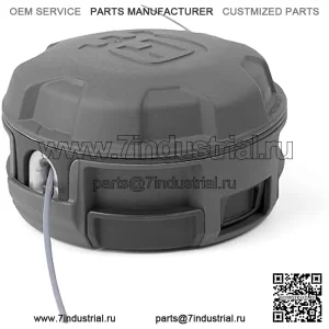 Головка триммера Husqvarna для быстрой замены струны с адаптерами для максимальной совместимости, насадки для защиты от сорняков для триммеров с прямым и изогнутым валом, предварительно намотанная леска 0,095 дюйма, черная