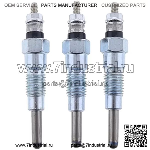 3X свечи накаливания MIU802457 M811937 для тракторов John Deere X495 X595 X740 X744 X748 X749 X750 X754 X758 1435 1023E 1025R 2025R 2030A 855D Gator 4X2 4X4 6X4 Yanmar 3TNV76 Двигатель 3ТНМ74 3ТНВ70