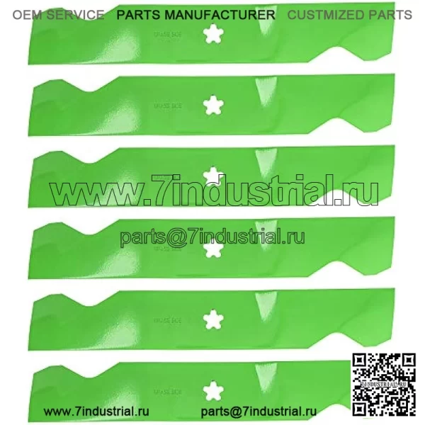 Лезвие косилки LawnRAZOR, 54-дюймовая дека для AYP Husqvarna RZ54i YTH2454 187254 187256 532187254 532187256 (средний подъем), 6 шт. - Image 2