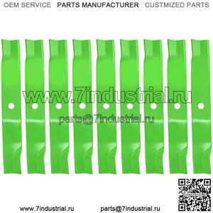 Лезвие газонокосилки для John Deere, 60-дюймовая дека 1025R 1026R 1550 TCU15881 M128485 M131958 (с высоким подъемом), 9 шт.