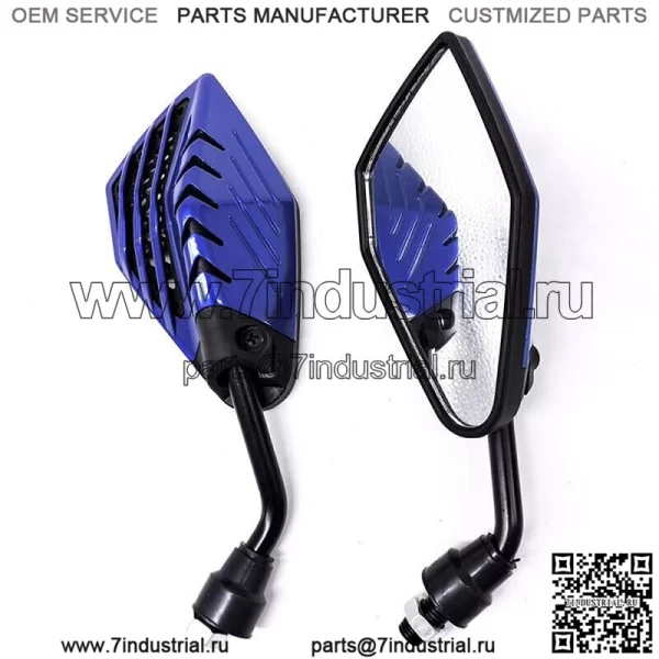 Для Yamaha V Star 650 XVS650 250 1100 пара мотоциклетных зеркал заднего вида с крылом - Image 4