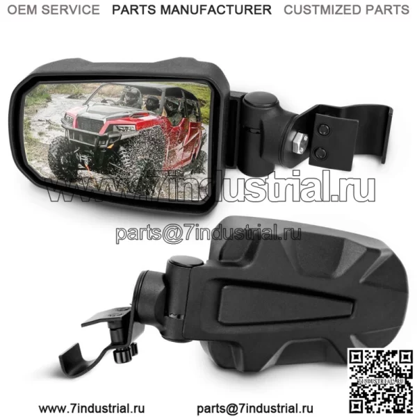 Боковые зеркала заднего вида UTV с планкой Pro-fit для Polaris Ranger 570 500 900 1000