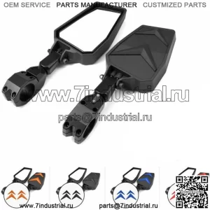 Боковые зеркала UTV 1,75-2 дюйма, складные и регулируемые для Polaris RZR S 800 900 XP 1000