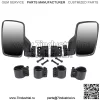 Комплект черных зеркал бокового обзора NICHE для John Deere Gator HPX XUV 550 560 590 835 (Для: John Deere Gator CS) - Image 2