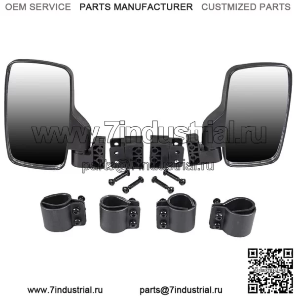 Комплект черных зеркал бокового обзора NICHE для John Deere Gator HPX XUV 550 560 590 835 (Для: John Deere Gator CS) - Image 2