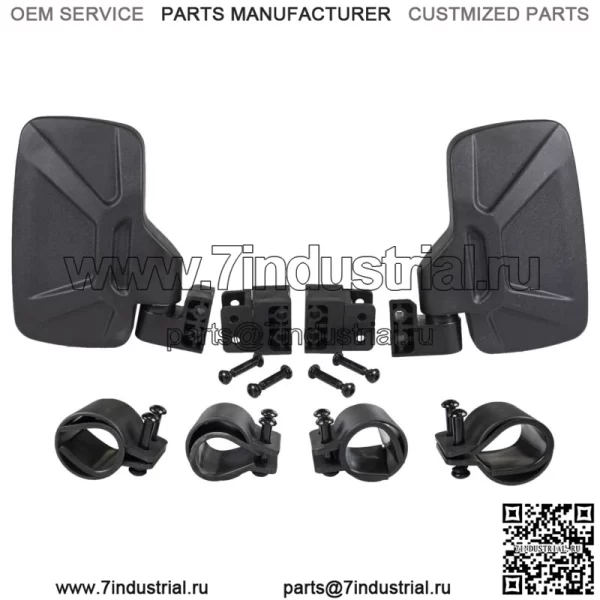 Комплект черных зеркал бокового обзора NICHE для John Deere Gator HPX XUV 550 560 590 835 (Для: John Deere Gator CS) - Image 3