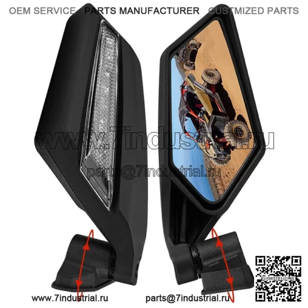Задние боковые зеркала со светодиодной подсветкой для Can Am Maverick X3 Max Turbo R 2017-2024 - Image 2