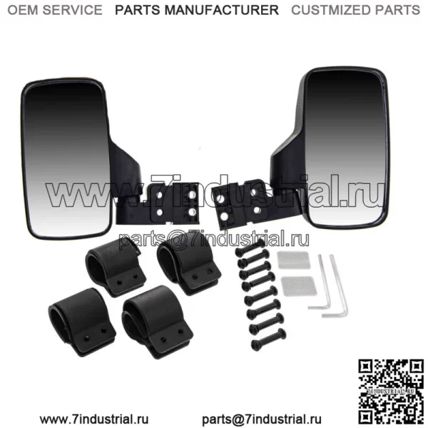 Комплект зеркал бокового вида для Polaris Ranger RZR XP 570 700 800 900 1000 черный (для: John Deere Gator HPX HPX815E)