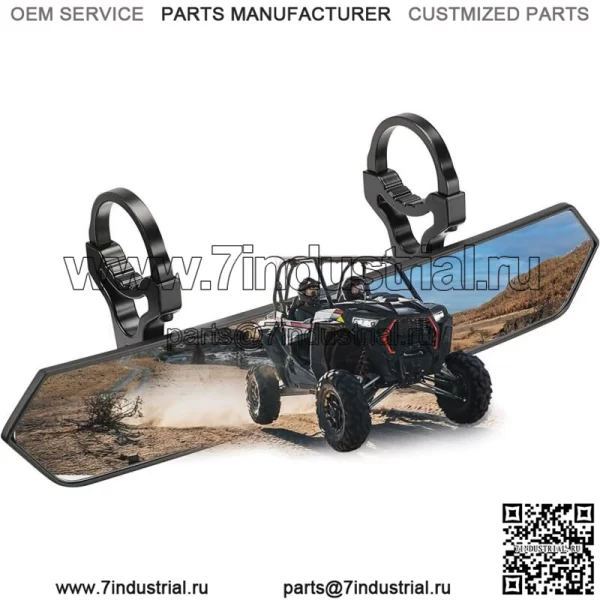 Центральное зеркало заднего вида UTV для CFMOTO ZForce 950/1000 Kubota RTV X1140 1,65–2 дюйма (для более чем одного автомобиля)