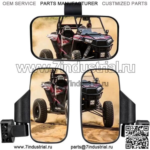 Зеркала заднего вида и центральные зеркала заднего вида UTV для Kawasaki Mule PRO FX FXT DX DXT PRO-MX (для более чем одного автомобиля)