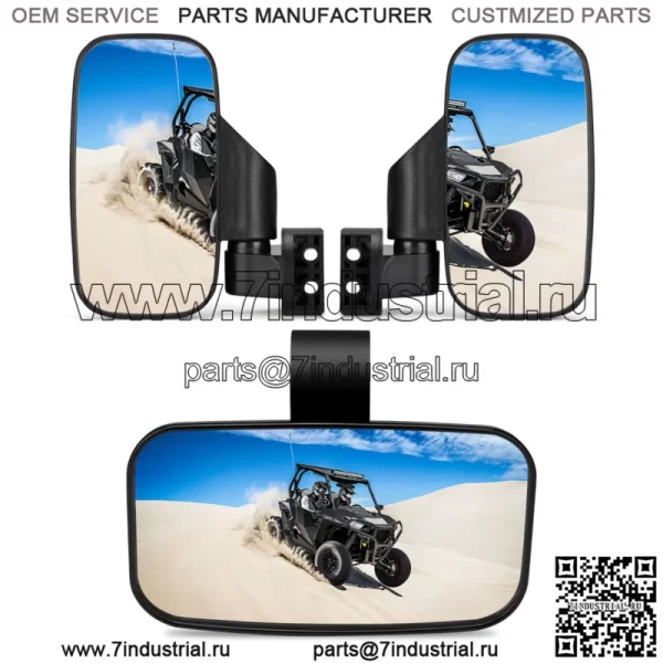 Набор зеркал заднего вида UTV, планка 1,75–2 дюйма для CFMOTO ZFORCE 500 600 800 950 1000 (для более чем одного автомобиля)