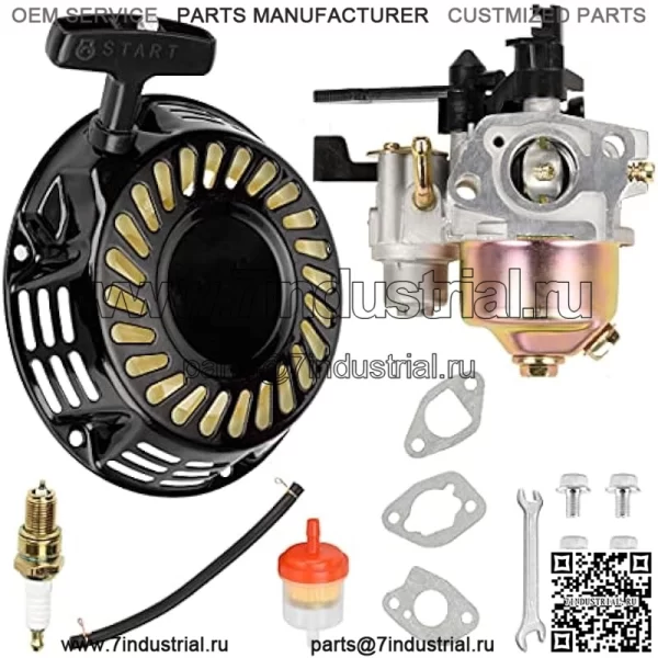 Карбюратор с ручным стартером для Predator 212cc 196cc 6.5HP Baja Massimo MB165 MB200 Coleman CT200U Trail BT200X Мини-велосипед Hummerhead 80t Trailmaster Mid XRS XRX motovox KT196 Go Kart