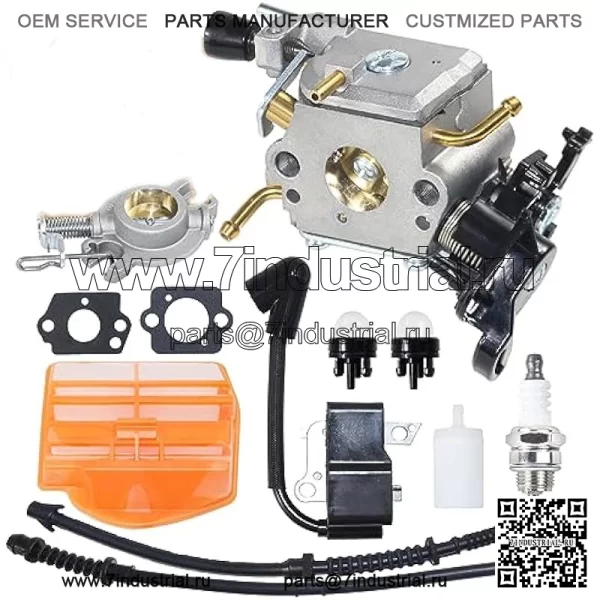 Карбюратор C1M-EL37B с воздушным фильтром 544080802 заменяет ZAMA C1M-EL37B, 506450401, 531215601 для Husqvarna 445, 445II, 445EII, 450, 450E, 450EII, Jonsered CS2245, CS2245S, S бензопилы