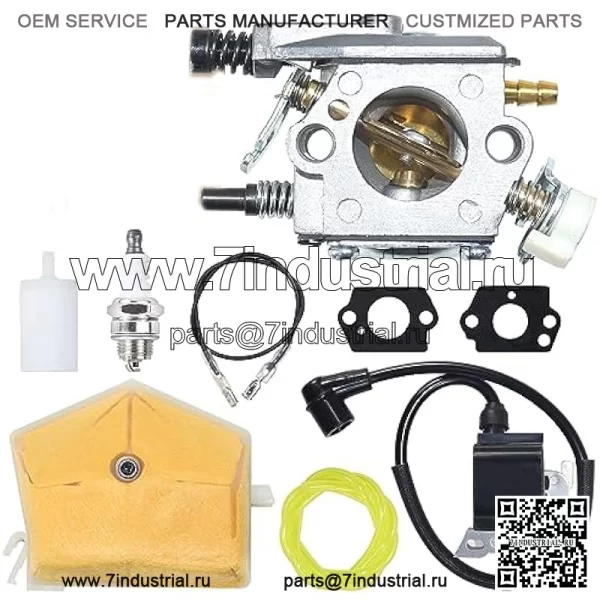 503281504 Карбюратор с катушкой зажигания Заменяет Husqvarna 503281504, WT-170, WT-170-1 для бензопил Husqvarna 51 55