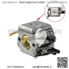 503281801 Карбюратор с воздушным фильтром 575269103 в сборе для Husqvarna 362 365 371 372 Бензопила заменяет Husqvarna 5032818-01 5032832-03 503281801 503283203 Hd-12B - Image 2