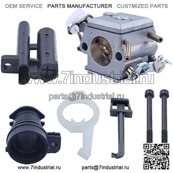 Комплект впускного коллектора карбюратора для Husqvarna 362 365 371 372 372XP для детали бензопилы, карбюратора, дроссельной заслонки, впускного коллектора, втулки, опоры впуска, болта карбюратора