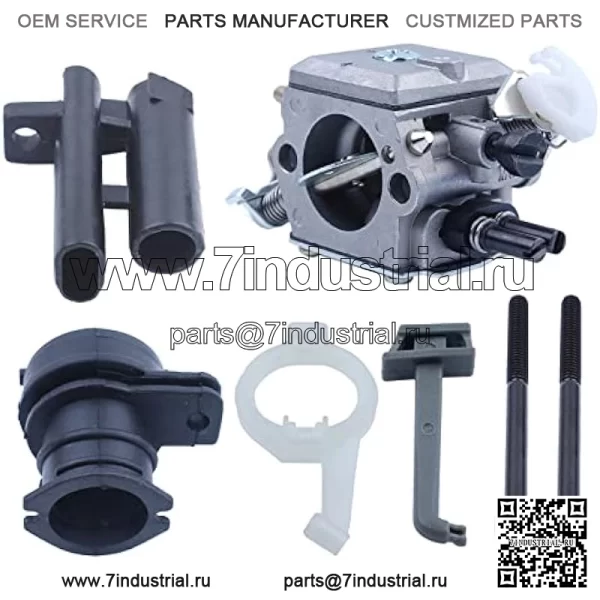 Комплект впускного коллектора карбюратора для Husqvarna 362 365 371 372 372XP для детали бензопилы, карбюратора, дроссельной заслонки, впускного коллектора, втулки, опоры впуска, болта карбюратора - Image 2