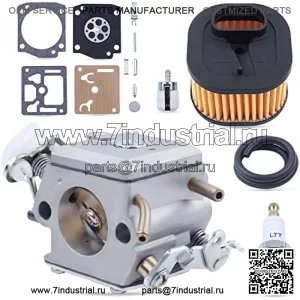 Карбюратор для Husqvarna 372XP 365 362 372 371 Запасные части для бензопилы, карбюратор + воздушный фильтр + свеча зажигания + ремонтный комплект карбюратора заменяет 5032818-01 503 28 32-03