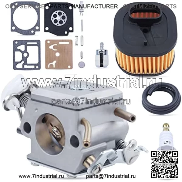 Карбюратор для Husqvarna 372XP 365 362 372 371 Запасные части для бензопилы, карбюратор + воздушный фильтр + свеча зажигания + ремонтный комплект карбюратора заменяет 5032818-01 503 28 32-03