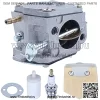 Комплект воздушного фильтра карбюратора для Husqvarna 61 66 181 266 268 272 281 288 для бензопилы, карбюратора, воздушного фильтра, прокладки карбюратора, топливного шланга, свечи зажигания - Image 3