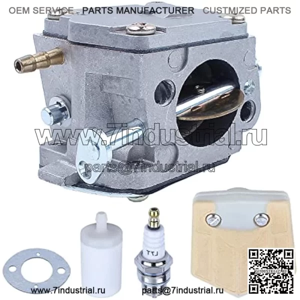 Комплект воздушного фильтра карбюратора для Husqvarna 61 66 181 266 268 272 281 288 для бензопилы, карбюратора, воздушного фильтра, прокладки карбюратора, топливного шланга, свечи зажигания - Image 3