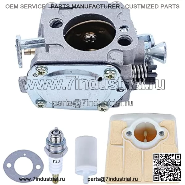 Комплект воздушного фильтра карбюратора для Husqvarna 61 66 181 266 268 272 281 288 для бензопилы, карбюратора, воздушного фильтра, прокладки карбюратора, топливного шланга, свечи зажигания - Image 4
