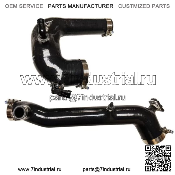 Комплект силиконовой зарядной трубки SxS Polaris RZR XP XP4 Turbo & S 2016–2024, черный