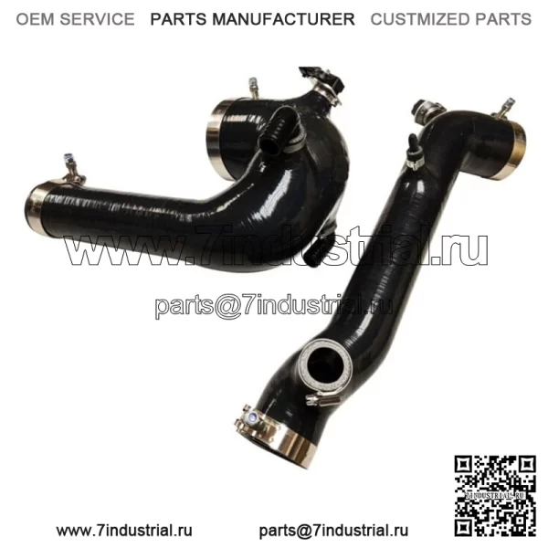 Комплект силиконовой зарядной трубки SxS Polaris RZR XP XP4 Turbo & S 2016–2024, черный - Image 2
