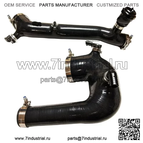 Комплект силиконовой зарядной трубки SxS Polaris RZR XP XP4 Turbo & S 2016–2024, черный - Image 4