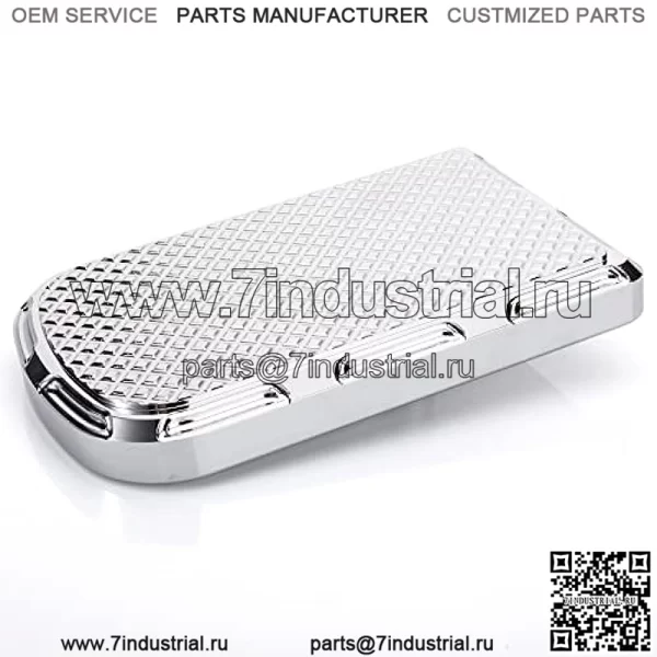 Накладка на педаль тормоза, совместимая с Harley Softail Heritage Springer Fit Fat Boy Deluxe FLSTN Road King FLHR Road Glide FLTR Накладка на накладку (хром) - Image 3