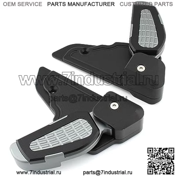 Подножки заднего пассажира, совместимые с Vespa Prima SPRINT 125 150, складной адаптер для педали мотоцикла, удлинитель ступенек для ног, 2017-2020 гг. (Цвет: титан) - Image 4