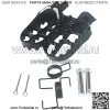 Подножки для ног для Yamaha YZ125 YZ250 PW50 PW80 BW80 DT50 RT100 RT180 TT225S TT225T TTR110 TTR90 TW200 WR200 250 500 XT225 XT250 XT350 Байк-байк, алюминиевый черный цвет
