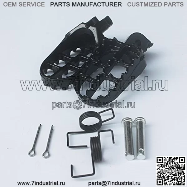 Подножки для ног для Yamaha YZ125 YZ250 PW50 PW80 BW80 DT50 RT100 RT180 TT225S TT225T TTR110 TTR90 TW200 WR200 250 500 XT225 XT250 XT350 Байк-байк, алюминиевый черный цвет - Image 2