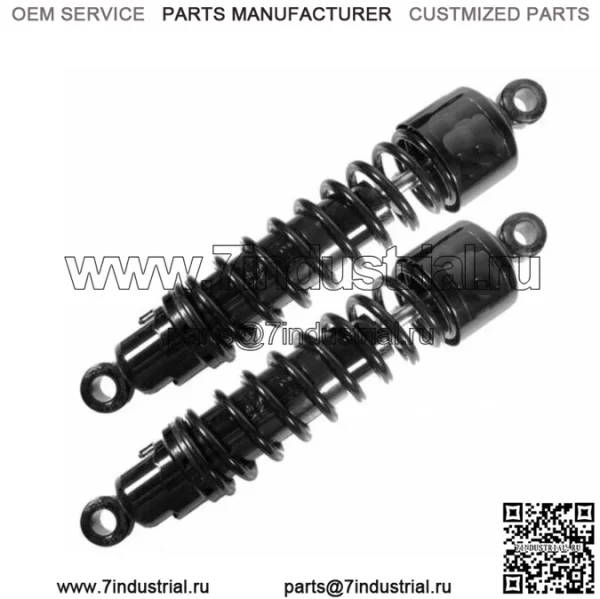 Пара 12-дюймовых амортизаторов Progressive Black 412 Heavy Duty Performance Harley Dyna 91-2017 г. (для: Harley-Davidson)