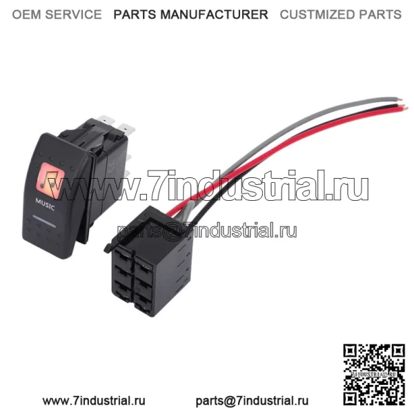 Музыкальный переключатель Rocker и комплект поддержки для Can Am Maverick X3 Defender Amber Orange - Image 2