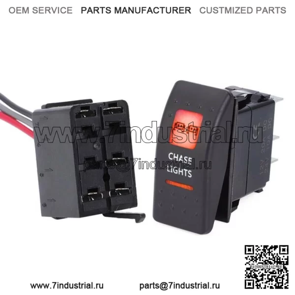 ВЫКЛЮЧАТЕЛЬ ФОНАРОВ CHASE С БЛОКОМ - ЯНТАРНЫЙ ДЛЯ CAN-AM MAVERICK X3 COMMANDER ROCKER - Image 2