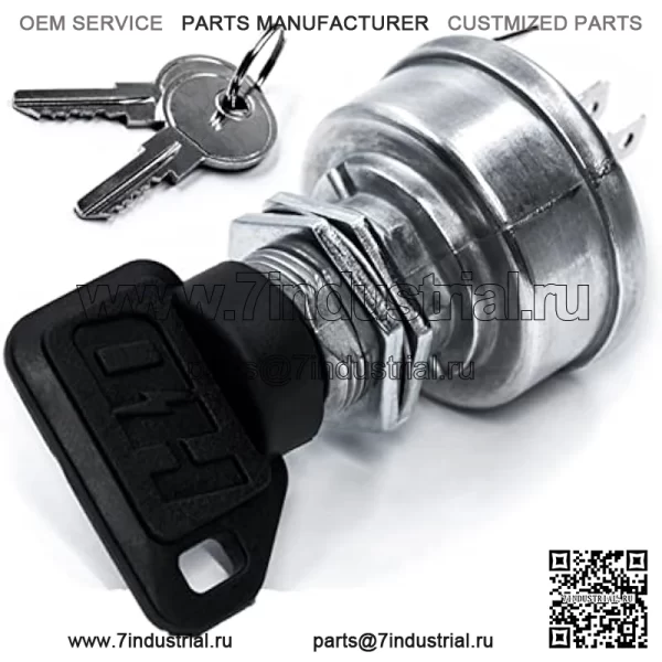 Замок зажигания подходит для John Deere Gator 4x2 4x4 6x4 SR95 Military CS CX TH TS TX RSX XUV RSX850i RSX860i XUV620i XUV625i XUV825i XUV850D — Sport Turf E-Gator HPX — 3 ключа и бесплатный карабин