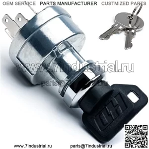 Выключатель зажигания с зонтичным ключом AT195301 заменяет John Deere Construction & Industrial 210K 210LJ 250 300D 335 400G 410C 430 444H 460 610C 710D 740 740E 744 850 900 950 Harvester 3510 3520