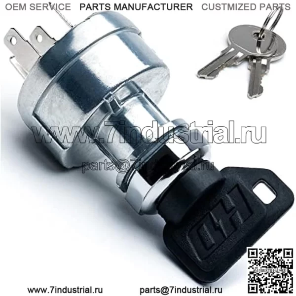 Выключатель зажигания с зонтичным ключом AT195301 заменяет John Deere Construction & Industrial 210K 210LJ 250 300D 335 400G 410C 430 444H 460 610C 710D 740 740E 744 850 900 950 Harvester 3510 3520
