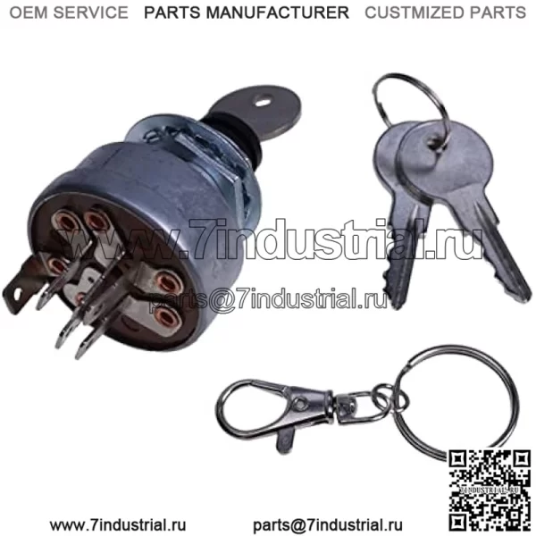 Выключатель зажигания стартера AM101561 TCA22740 AM107076 TCA15075 Совместим с John Deere 130 160 165 170 175 180 185 240 245 260 265 285 320 500 - Image 3