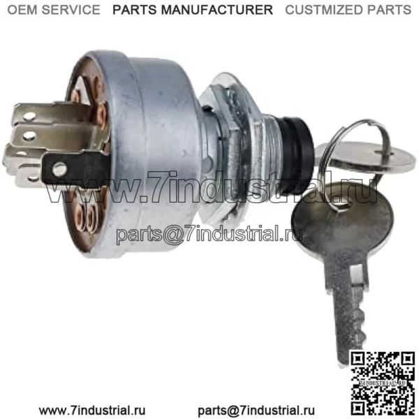 Выключатель зажигания AM101561 TCA22740 AM107076 TCA15075 Совместим с John Deere 130 160 165 170 175 180 185 240 245 260 265 285 320 500, серебристый - Image 2