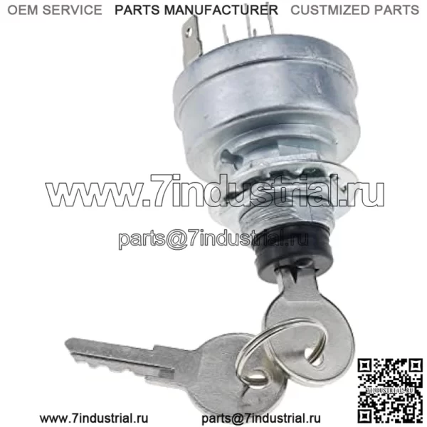 Выключатель зажигания AM101561 TCA22740 AM107076 TCA15075 Совместим с John Deere 130 160 165 170 175 180 185 240 245 260 265 285 320 500, серебристый - Image 4