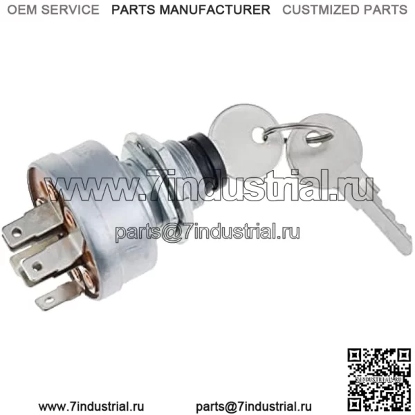 Выключатель зажигания AM101561 TCA22740 AM107076 TCA15075 Совместим с John Deere 130 160 165 170 175 180 185 240 245 260 265 285 320 500, серебристый - Image 5