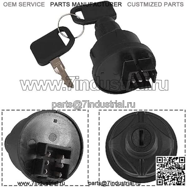 Выключатель зажигания с ключами AUC15805 TCA26088 TCA24615 UC10104 AUC13979 Подходит для газонокосилок John Deere 636M 648M 652M 652R Quik-Trak Z915 Z920 Z930 Z950 Z960 Z970 Ztrak 2020A 2030A - Image 2