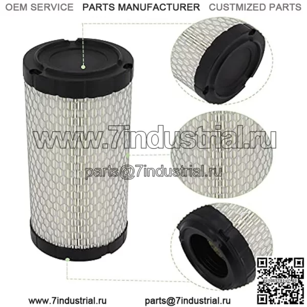 M113621 Воздушный фильтр, совместимый с Baldwin RS3715 Fleetguard AF25550 John Deere M113621 NAPA6449 (2 шт. в упаковке) - Image 3