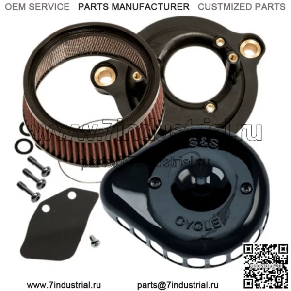 Глянцевый черный Stealth Mini Tear Drop, комплект крышек фильтра воздухоочистителя Harley M8 (для: Harley-Davidson)