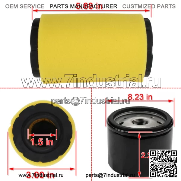 Воздушный фильтр Масляный фильтр для косилки Craftsman LT2000, Z246 Z254 YTH2348 - Image 2