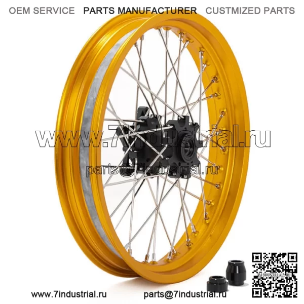 Ступицы бескамерных колес G310 Supermoto 17x3,5 19x2,5 со спицами, Cush Drive - Image 3